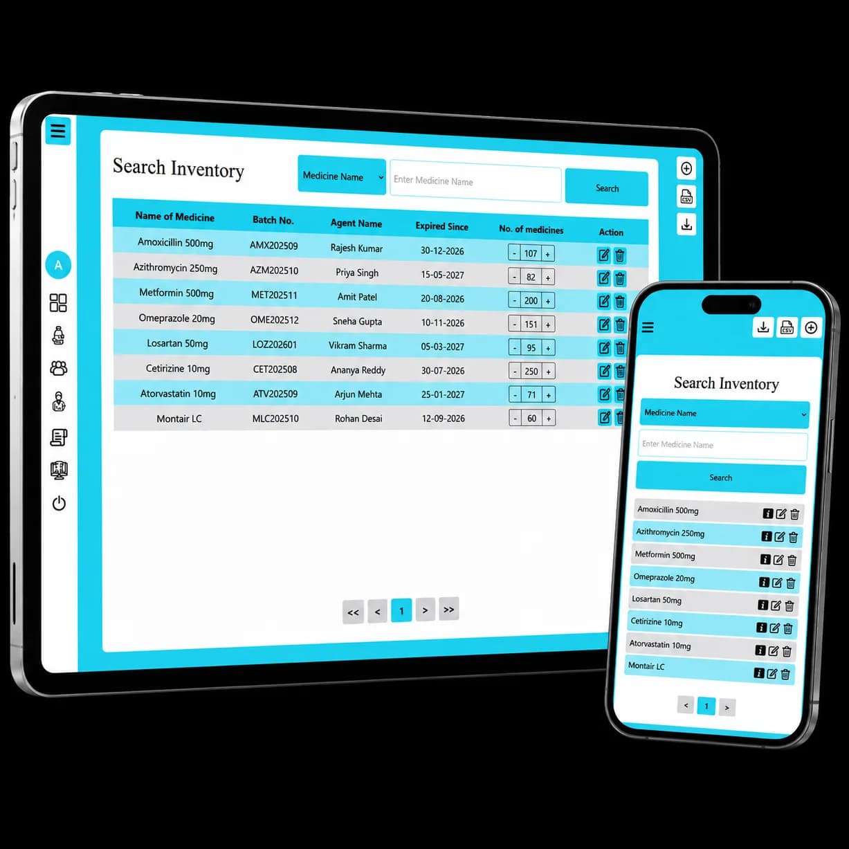 MedExpiry pharmacy inventory management dashboard screenshot